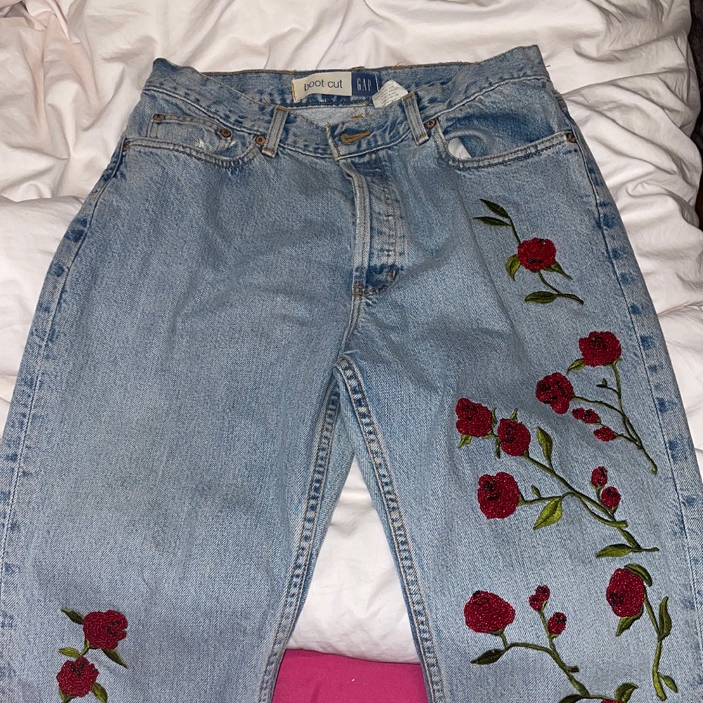 vintage rose jeans
